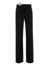 Blumarine Embr Cadi Crepe Pant 2p191b N0990 In Black