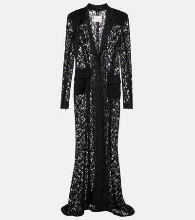 Blumarine Lace Maxi Dress In Black