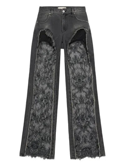 Blumarine Lace-panel Jeans