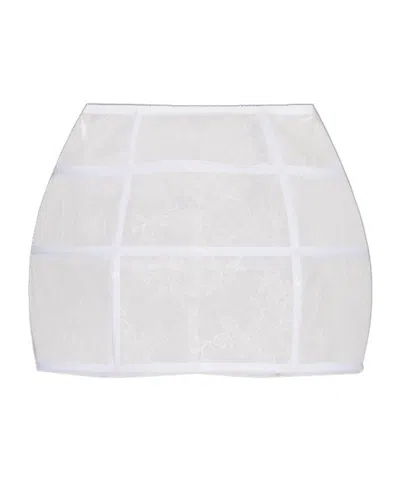 Blumarine Lace-panelled Mini Skirt In White
