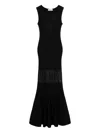 Blumarine Lace-panelled Sleeveless Gown In Black