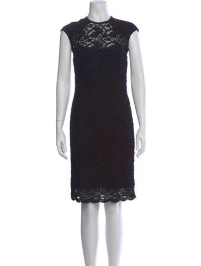 Pre-owned Blumarine Lace Pattern Knee-length Dress In Black
