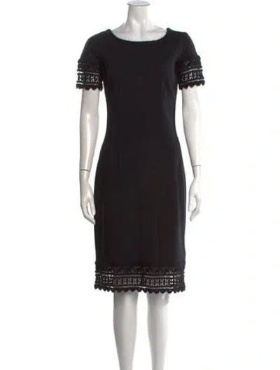 Pre-owned Blumarine Lace Pattern Knee-length Dress In Black