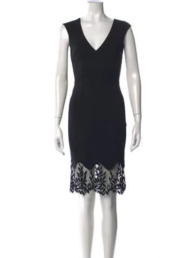 Pre-owned Blumarine Lace Pattern Knee-length Dress In Black