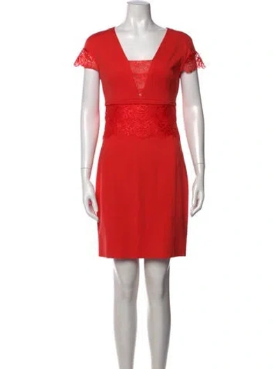 Pre-owned Blumarine Lace Pattern Knee-length Dress In Orange