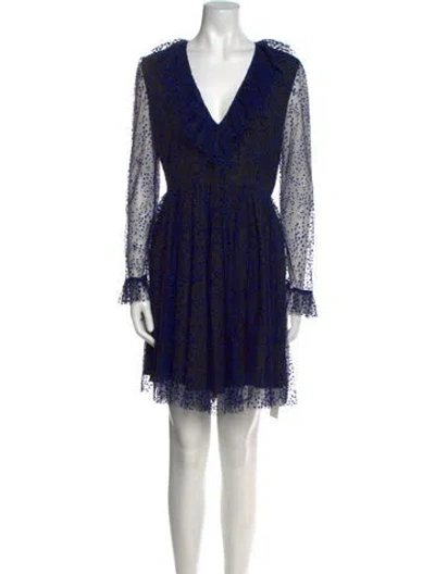 Pre-owned Blumarine Lace Pattern Mini Dress In Multi