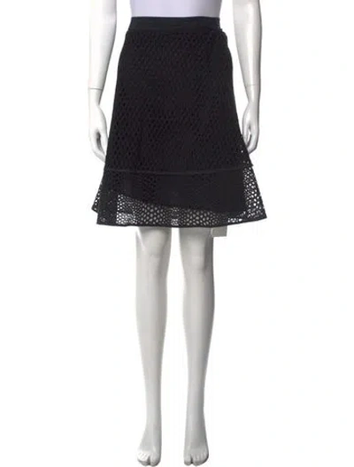 Pre-owned Blumarine Lace Pattern Mini Skirt In Black