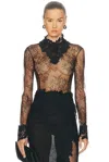 Blumarine Lace Top In Black