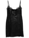 Blumarine Lace-trim Mini Dress In Black