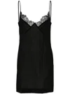 Blumarine Lace-trim Mini Dress In Black