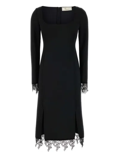 Blumarine Lace-trimmed Midi Dress