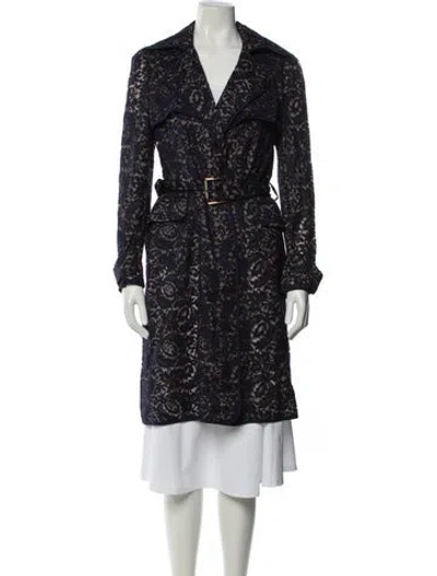 Pre-owned Blumarine Lace Tweed Pattern Evening Jacket In Blue
