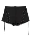 Blumarine Shorts In Black Polyamide In Black