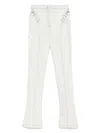 Blumarine Lace-up Jeans In Neutrals