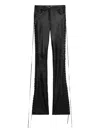 Blumarine Lace-up Trousers In Burgundy