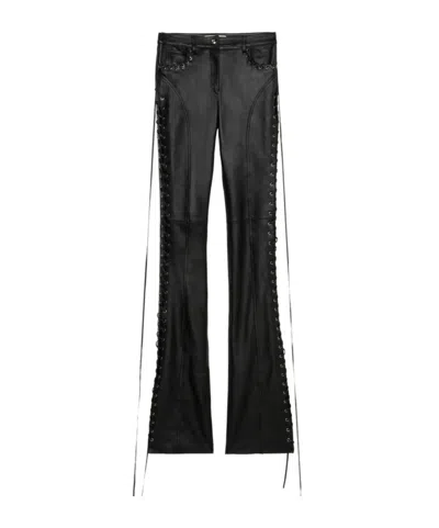 BLUMARINE LACE-UP TROUSERS