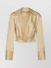 Blumarine Cowl-collar Satin Shirt Minidress