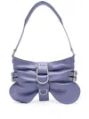 Blumarine Large Butterfly Shoulder Bag In Purple