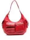 Blumarine Large Hobo Shoulder Bag In Red