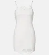 Blumarine Laser-cut Crêpe Cady Minidress In White