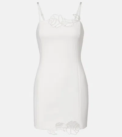 Blumarine Laser-cut Crêpe Cady Minidress In White