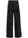 Blumarine Laser-print Denim Trousers In Black