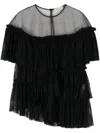 Blumarine Layered Blouse In Black