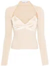 Blumarine Layered Lace-detailed Tank Top In Neutrals