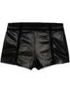 Blumarine Leather Hot Shorts In Black