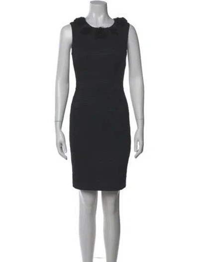 Pre-owned Blumarine Leather Mini Dress In Gray