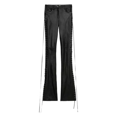 BLUMARINE BLUMARINE LEATHER PANTS