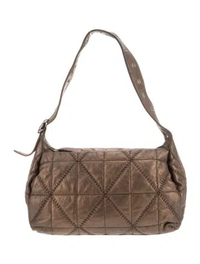 Pre-owned Blumarine Leather Shoulder Bag Vintage In Brown