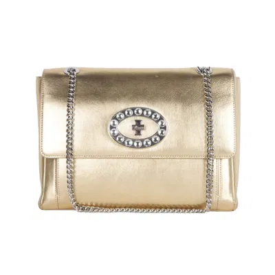 Blumarine Leather Shoulder Women Women's Bag In Gold