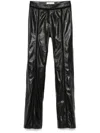 Blumarine Leather Trousers In Black
