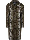 Blumarine Jacquard Prnt Coat In Brown