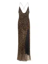 Blumarine Leopard-print Silk Gown In Multi