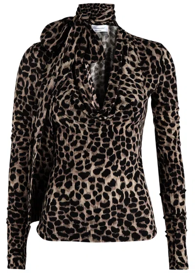 Blumarine Leopard-print Wool Top