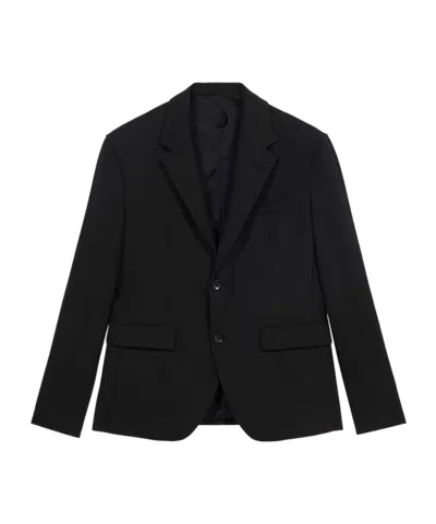 Blumarine Lettering-print Single-breasted Blazer In Black