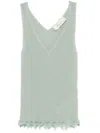 Blumarine Lettuce-hem Top In Green