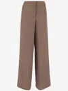 Blumarine Loose-fit Gabardine Trousers With Concealed Closure