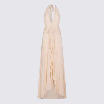 Blumarine Amber Viscose Dress In Neutral