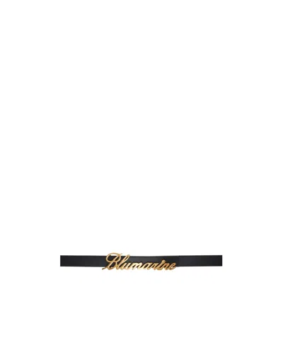 Blumarine Logo Belt In Black