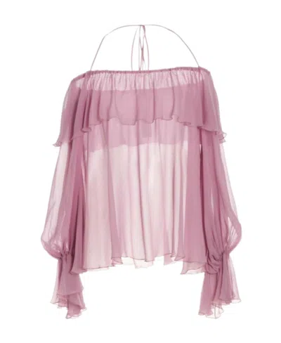 Blumarine Logo Blouse In Pink