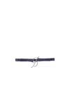 Blumarine Logo-buckle Leather Belt In Black