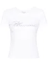 Blumarine T-shirt With Studs And Rhinestone Embroidery
