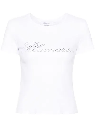 BLUMARINE BLUMARINE LOGO COTTON T-SHIRT