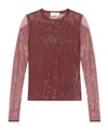 BLUMARINE LOGO-EMBELLISHED TOP