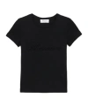 Blumarine Logo-embellishment Cotton T-shirt In Black