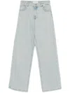 Blumarine Logo-embroidered Jeans In Blue