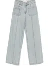 Blumarine Logo-embroidered Jeans In Blue